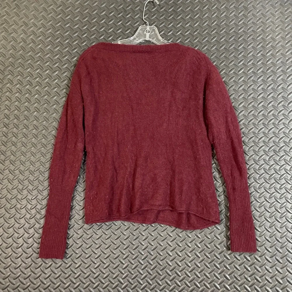 NAADAM 100% Cashmere Red Scoop Neck Pullover Sweater Women's Size XS‎